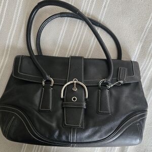 Coach Black Leather SoHo Shoulder Bag